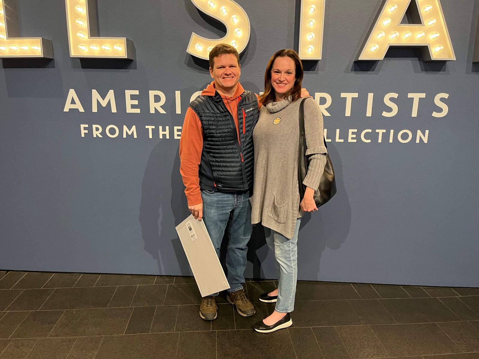 Julie and Jay at an American Artists exhibit