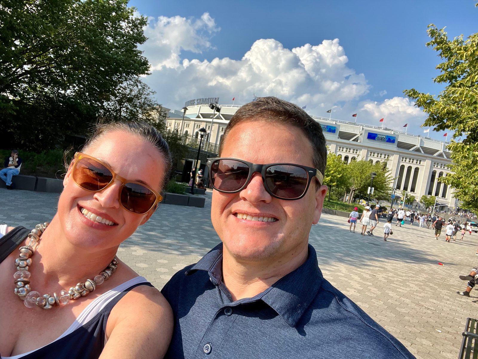 Julie and Jay outside Yankee Stadium